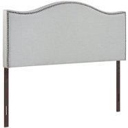 Baxton Studio Allina Modern Twin Headboard - Greyish Beige Fabric Upholstered With Button Tufting