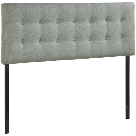 Rosebery Kids Upholstered Queen Panel Headboard in Gray