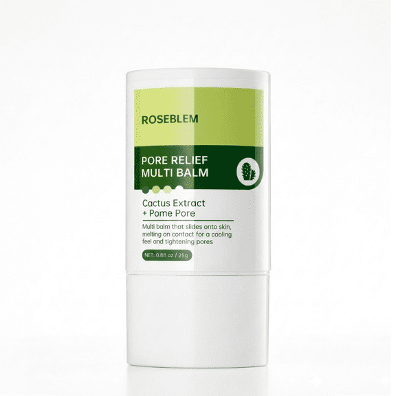 Roseblem Cactus Multi-Use Facial Balm, Soft Calming Care to Refine Visible Pores & Smooth Skin Texture