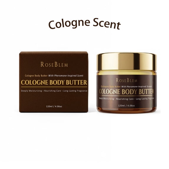 Roseblem Men’s Body Butter Moisturizer 4oz Contains multiple plant essential oils for long-lasting hydration