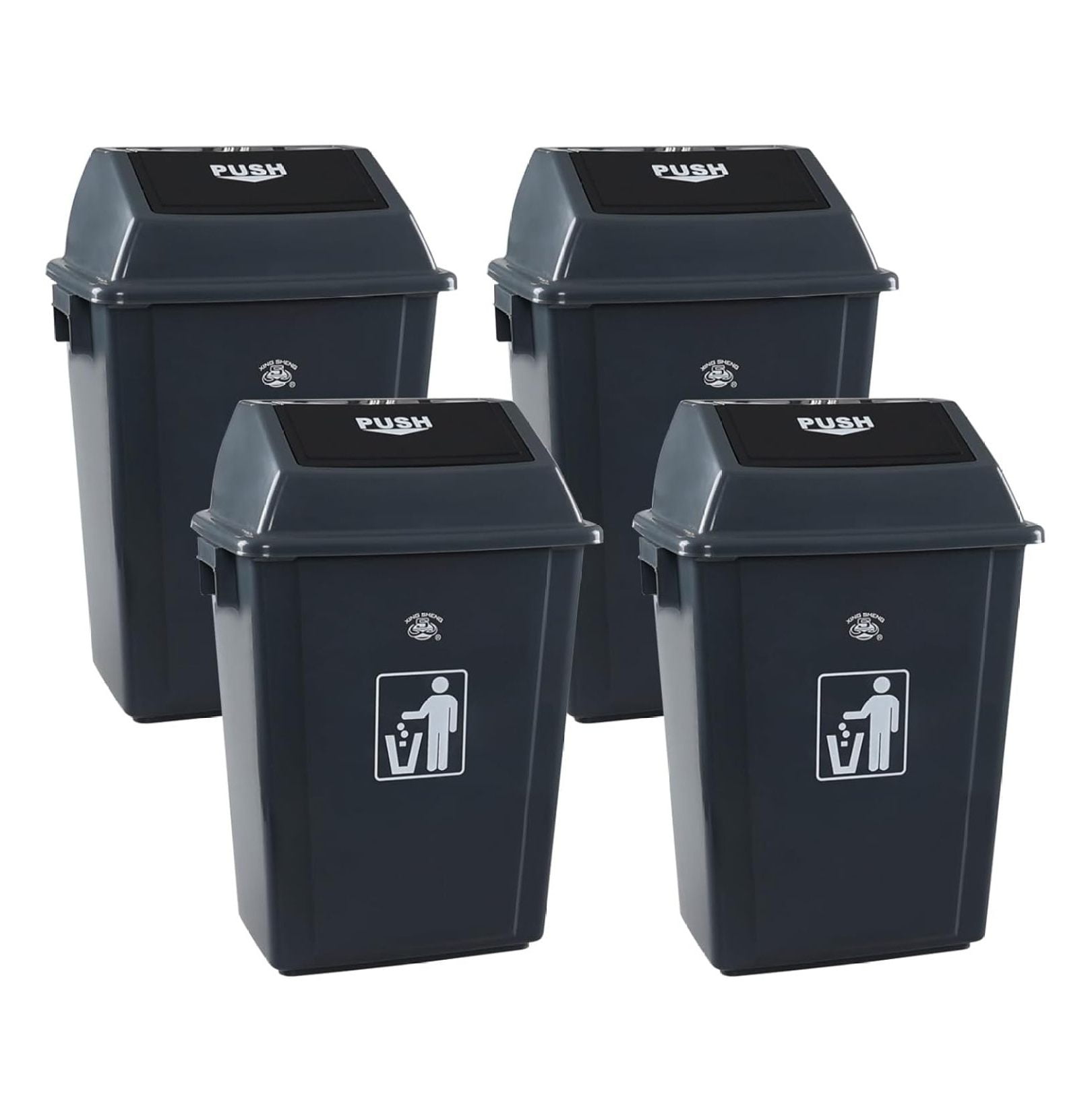 Rosebloom 13 Gallon Kitchen Trash Can with Swing Top, Plastic Swing Top