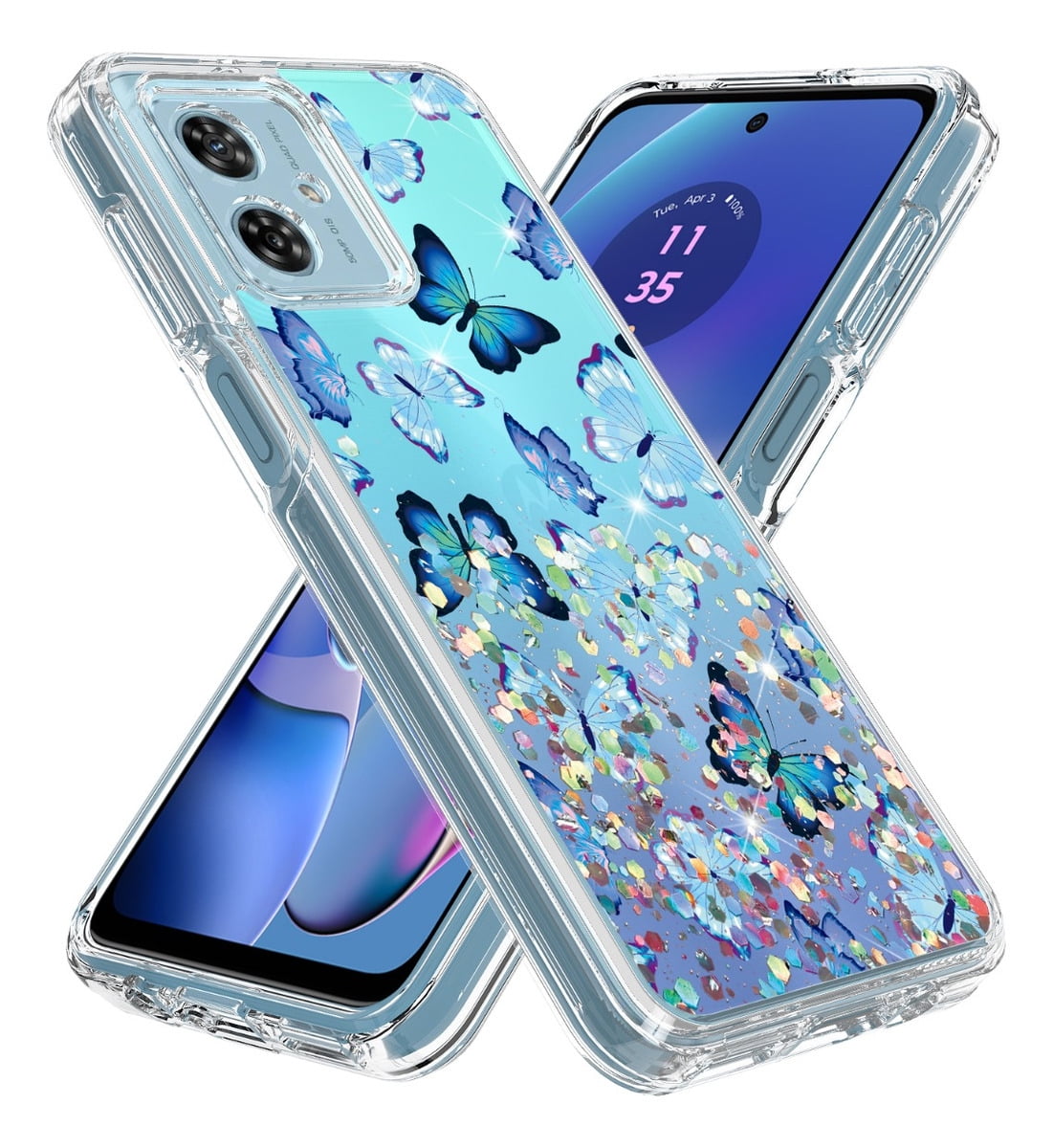 Rosebono Back Cover Cell Phone Case for Moto G Power 5G, Butterfly