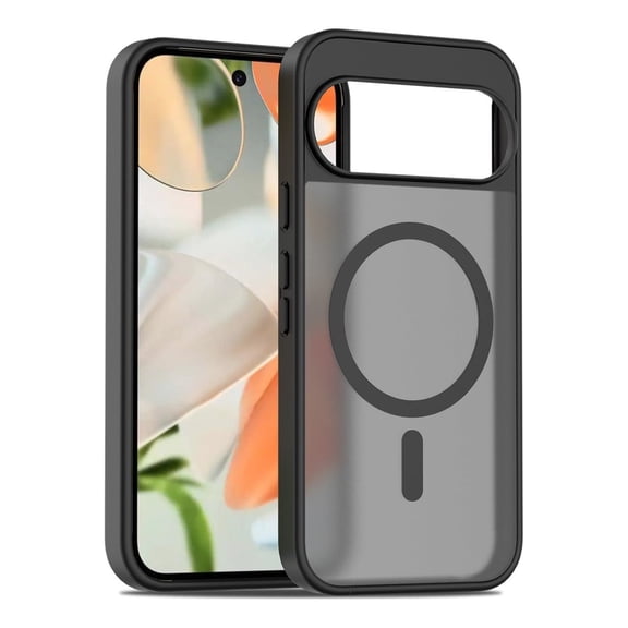 Rosebono Compatible With Google Pixel 10 / Pixel 10 Pro / Pixel 9 / Pixel 9 Pro Case, Magnetic Translucent Matte Hybrid Gradient Transparent Soft TPU Clear Skin Cover Protection Case (Blue)