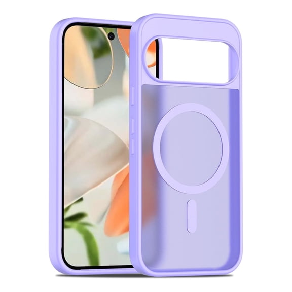 Rosebono Compatible With Google Pixel 10 / Pixel 10 Pro / Pixel 9 / Pixel 9 Pro Case, Magnetic Translucent Matte Hybrid Gradient Transparent Soft TPU Clear Skin Cover Protection Case (Pink)