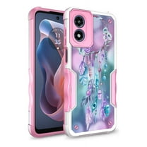 Rosebono Compatible With Motorola Edge 2025 Case, Hybrid Dual Layer Graphic Design Pattern Heavy Duty Protection Case For Motorola Edge 2025 (Dream Catcher)