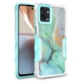 thumbnail image 1 of Rosebono Compatible With Motorola Moto G Power 5G 2023 Case, Hybrid Dual Layer Graphic Design Pattern Heavy Duty Protection Case For Motorola Moto G Power 5G 2023 (Green Marble), 1 of 5