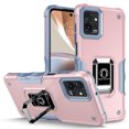 thumbnail image 1 of Rosebono Compatible With Motorola Moto G Power 5G 2023 Case, Hybrid Metal Ring Magnetic Support Kickstand Protective Defender Armor Cover Case (Rose Gold), 1 of 5