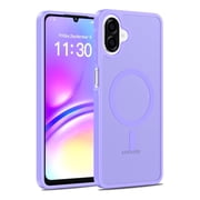 Rosebono Compatible With Samsung Galaxy A07/ Galaxy A06 Case, Magnetic Translucent Matte Hybrid Gradient Transparent Soft TPU Clear Skin Cover Protection Case Purple