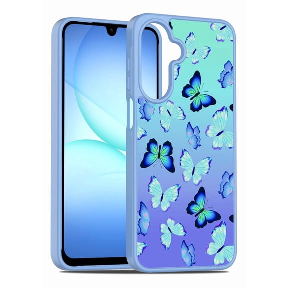 Rosebono Compatible With Samsung Galaxy A16 / Galaxy A17 / Galaxy A26 Case, Graphic Design Translucent Matte Gradient Transparent Soft TPU Skin Cover Protection Case (Butterfly)