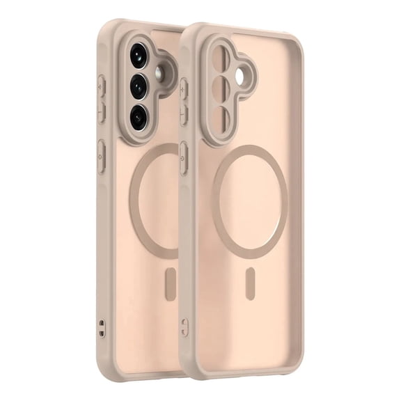 Rosebono Compatible Samsung Galaxy A37 Case, Magnetic Translucent Matte Hybrid Gradient Transparent Soft TPU Clear Skin Cover Protection Case (Gold)