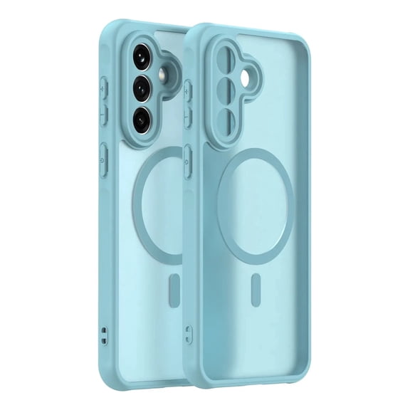 Rosebono Compatible Samsung Galaxy A37 Case, Magnetic Translucent Matte Hybrid Gradient Transparent Soft TPU Clear Skin Cover Protection Case (Teal)