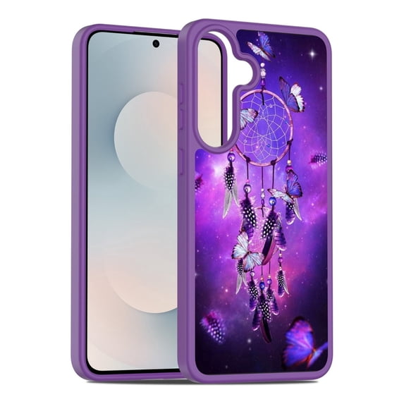 Rosebono Compatible With Samsung Galaxy S25 FE Case, Graphic Design Translucent Matte Gradient Transparent Soft TPU Skin Cover Protection Case (Dream Catcher)