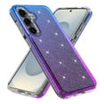 thumbnail image 1 of Rosebono Compatible With Samsung Galaxy S25 Plus Case, Hybrid Glitter Sparkle Transparent Colorful Gradient TPU Skin Cover Protection Case (Blue/Purple), 1 of 4
