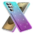 thumbnail image 1 of Rosebono Compatible With Samsung Galaxy S25 Ultra Case, Hybrid Glitter Sparkle Transparent Colorful Gradient TPU Skin Cover Protection Case (Teal/Purple), 1 of 4