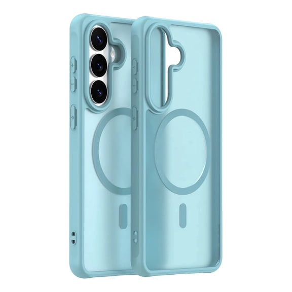 Rosebono Compatible Samsung Galaxy S26 Plus Case, Magnetic Translucent Matte Hybrid Gradient Transparent Soft TPU Clear Skin Cover Protection Case (Teal)