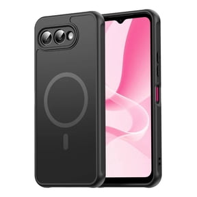 Rosebono Compatible T-Mobile REVVL 8 / T Phone 3 Case, Magnetic Translucent Matte Hybrid Gradient Transparent Soft TPU Clear Skin Cover Protection Case (Black)