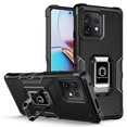 thumbnail image 1 of Rosebono Compatible With Motorola Edge Plus 2023/Moto X40/Moto X40 Pro Case, Hybrid Metal Ring Magnetic Support Kickstand Protective Defender Armor Cover Case (Black), 1 of 5