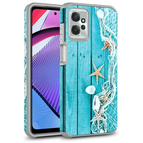 Rosebono Compatible With Motorola Moto G 5G 2023 Case Slim Hybrid Shockproof Hard Cover Graphic Fashion Colorful Skin Cover Armor Case for Motorola Moto G 5G 2023 (Starfish)