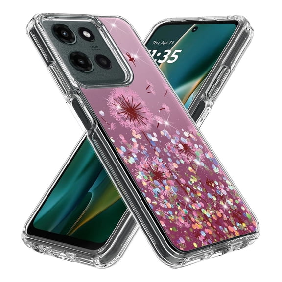 Rosebono Compatible With Motorola Moto G Play 2025 Case / Motorola Moto G 2025 Case, Hybrid Graphic Design Pattern Cover Case (Dandelion)