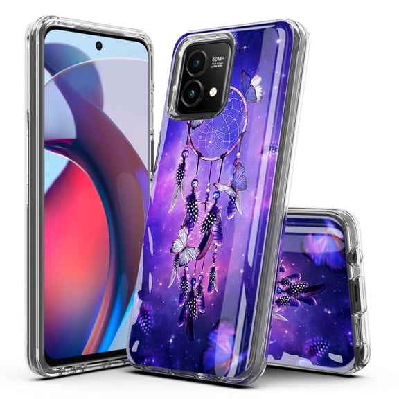 Rosebono Compatible With Motorola Moto G Stylus 2023, Hybrid Graphic Design Pattern Cover Case (Dream Catcher)