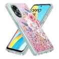 thumbnail image 1 of Rosebono Compatible With OPPO A78 Case, Hybrid Graphic Design Pattern Cover Case (Pink Flower), 1 of 4