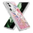 thumbnail image 1 of Rosebono Compatible With OPPO Reno 11 / Reno 11 Pro Case, Hybrid Graphic Design Pattern Cover Case (Pink Flower), 1 of 4
