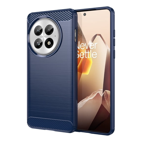 Rosebono Compatible With OnePlus 13 Carbon Fiber Texture Pattern TPU Case (Navy)