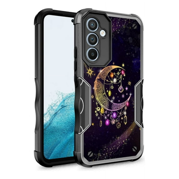 Rosebono Compatible With Samsung Galaxy A06 Case, Hybrid Dual Layer Graphic Design Pattern Heavy Duty Protection Case For Samsung Galaxy A06 (Wiccan)