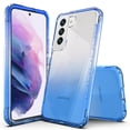 thumbnail image 1 of Rosebono Compatible With Samsung Galaxy A24 4G, Hybrid Gradient Transparent Soft TPU Clear Skin Cover Protection Case (Blue), 1 of 4