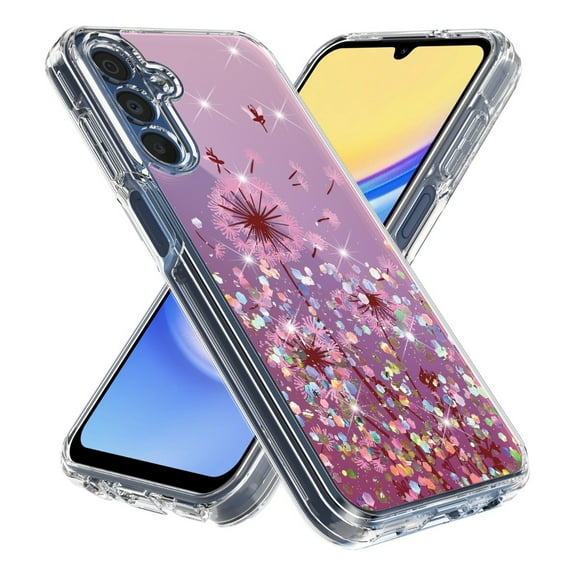 Rosebono Compatible With Samsung Galaxy A26 Case, Hybrid Graphic Design Pattern Cover Case (Dandelion)