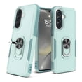 thumbnail image 1 of Rosebono Compatible With Samsung Galaxy A57 Case, Hybrid Case With Adjustable Integrated Ring Kickstand (Green), 1 of 5