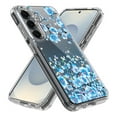 thumbnail image 1 of Rosebono Compatible With Samsung Galaxy S25 Case, Hybrid Graphic Design Pattern Cover Case (Blue Flower), 1 of 4