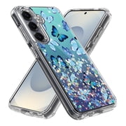 Rosebono Compatible With Samsung Galaxy S25 Plus Case, Hybrid Graphic Design Pattern Cover Case (Butterfly)