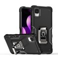 thumbnail image 1 of Rosebono Hybrid Metal Magnetic Support Kickstand Protective Defender Cell Phone Case for TCL ION Z, Black, 1 of 5