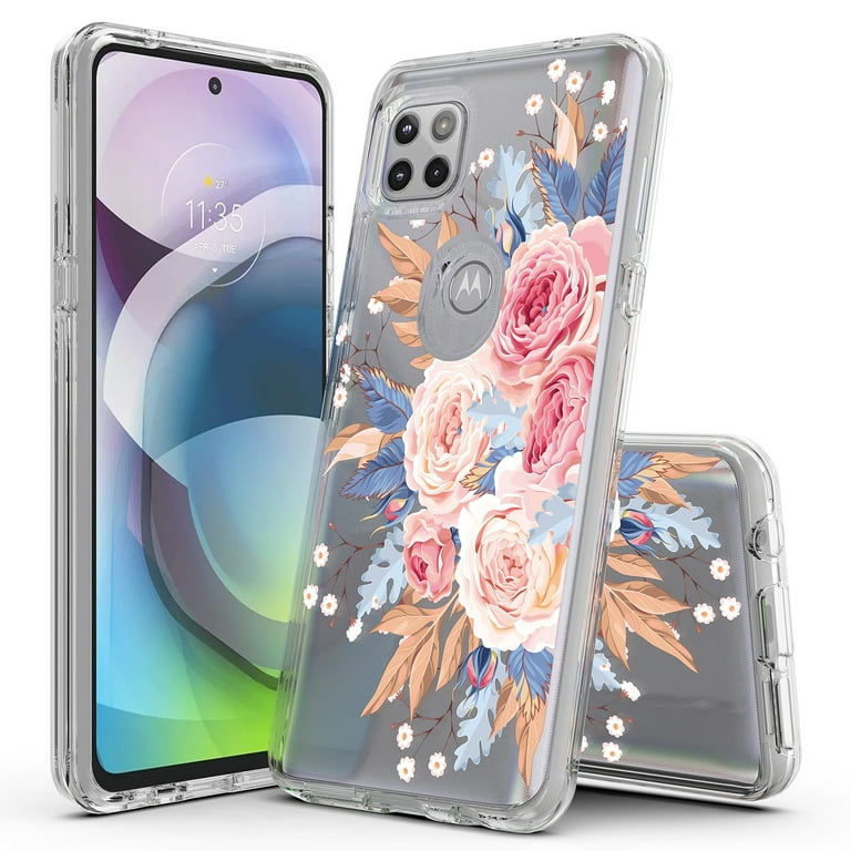 Rosebono Hybrid Phone Case for Moto G Pure 2021 G Power 2022