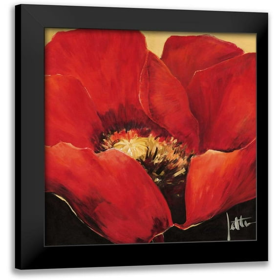 Roseboom, Jettie 12x12 Black Modern Framed Museum Art Print Titled - Red beauty II