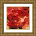 thumbnail image 1 of Roseboom, Jettie 15x15 Gold Ornate Wood Framed with Double Matting Museum Art Print Titled - Abstract Flowers II, 1 of 4