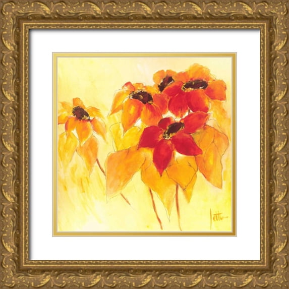 Roseboom, Jettie 26x26 Gold Ornate Wood Framed with Double Matting Museum Art Print Titled - Sunshiny I