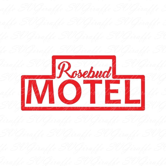 Rosebud Hotel Red 6 Inch Professional Sticker for Truck, Car, Tumbler, Cup, Laptop, Decor, Locker, Table, Window