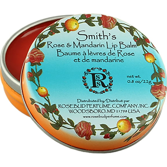 Rosebud Perfume Co. Smith's Rose & Mandarin Lip Balm, 0.8 oz.
