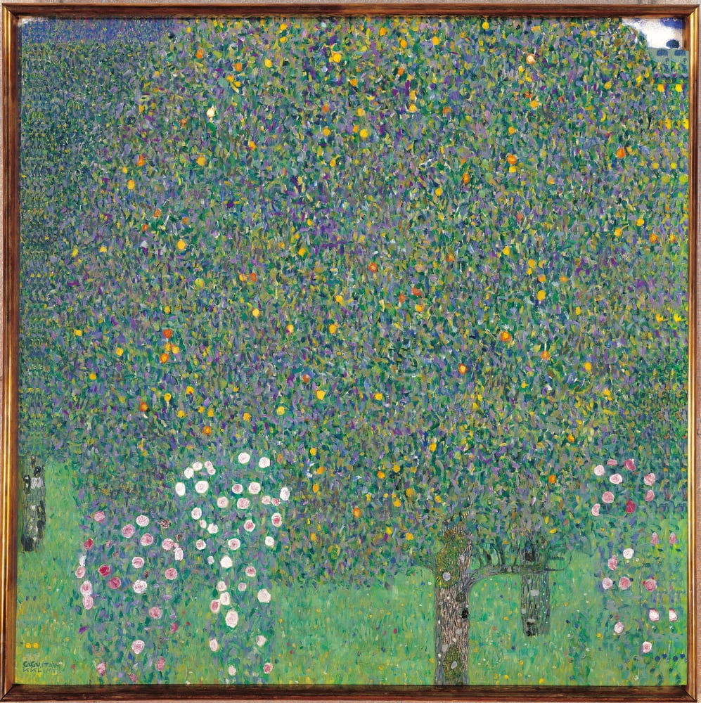 Rosebushes Under The Trees Canvas Art - (24 x 36)