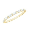 thumbnail image 1 of Rosec Jewels Certified Moissanite Half Eternity Ring for Women, Moissanite Ring in Semi Eternity, 18K Yellow Gold, US 8.50, 1 of 8