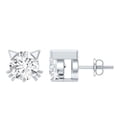thumbnail image 1 of Rosec Jewels Natural Diamond Cat Stud Earrings for Women - with Screw Back - HI Color SI Clarity - Ready to Gift with Jewelry Box, 10K White Gold, 1 of 8