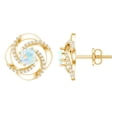 thumbnail image 1 of Rosec Jewels Natural Ethiopian Opal Swirl Earrings for Women - 1 Ct - AAA Quality - Opal Diamond Earrings - Ready to Gift, 18K Yellow Gold, 1 of 9