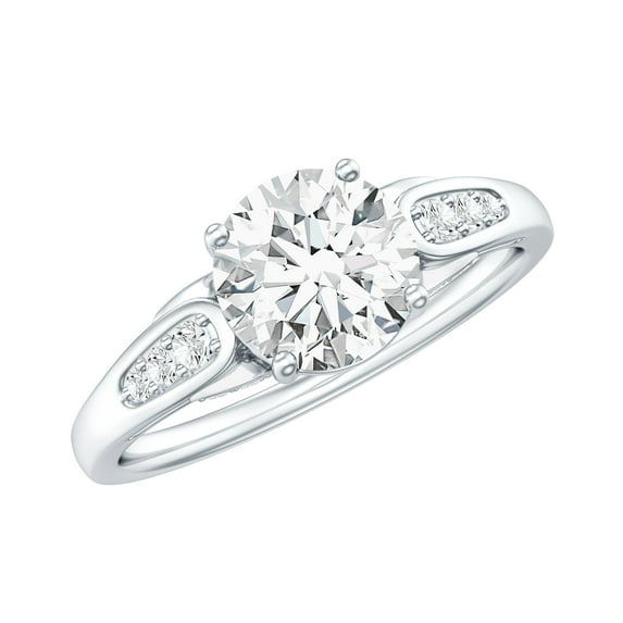 Rosec Jewels 1.5 CT Moissanite Solitaire Engagement Ring for Women, Certified Moissanite Engagement Ring, 925 Sterling Silver, US 11.50