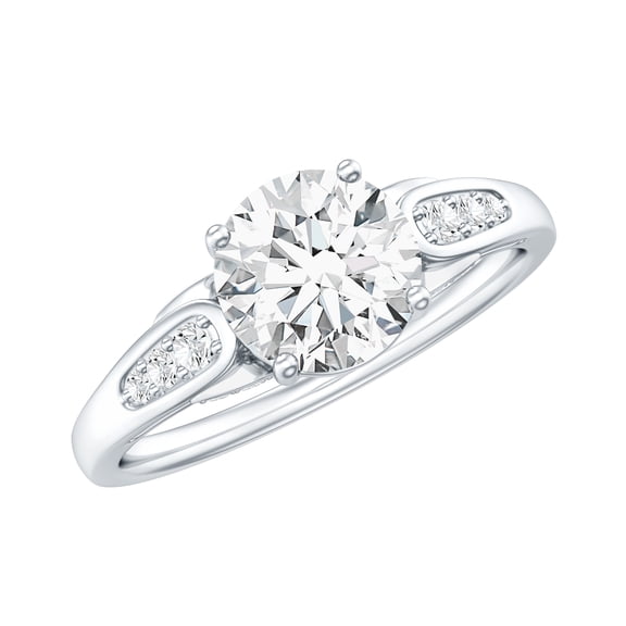 1 CT Moissanite Solitaire Engagement Ring for Women, Certified Moissanite Engagement Ring, 925 Sterling Silver, US 4.00