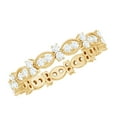 thumbnail image 1 of Rosec Jewels 1.25 CT Round Cut Moissanite Eternity Ring for Women, Certified Moissanite Gold Milgrain Ring, 14K Yellow Gold, US 10.50, 1 of 9