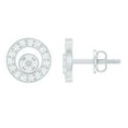 thumbnail image 1 of Rosec Jewels 1/4 CT Diamond Eternity Stud Earrings for Women, 18K White Gold, 1 of 8
