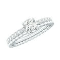 thumbnail image 1 of Rosec Jewels Moissanite Engagement Ring for Women (D-VS1 Quality, 5 mm) - Half Carat Round Shaped Ring - with Jewelry Box, 18K White Gold, US 5.50, 1 of 9
