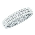 thumbnail image 1 of Rosec Jewels Moissanite Eternity Wedding Band for Women - D-VS1 Quality Certified - Ready to Gift, 18K White Gold, US 7.00, 1 of 8